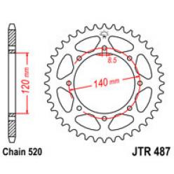 Звездочка задняя JT Sprockets (шаг 520 ) JT JTR487